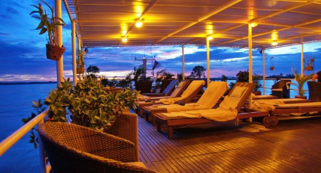 Peaceful night on sundeck