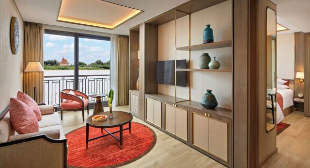 Generous living area in cabin