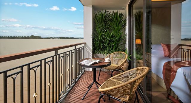 Picturesque Mekong River from balcony