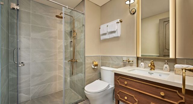 Bathroom with modern amenities