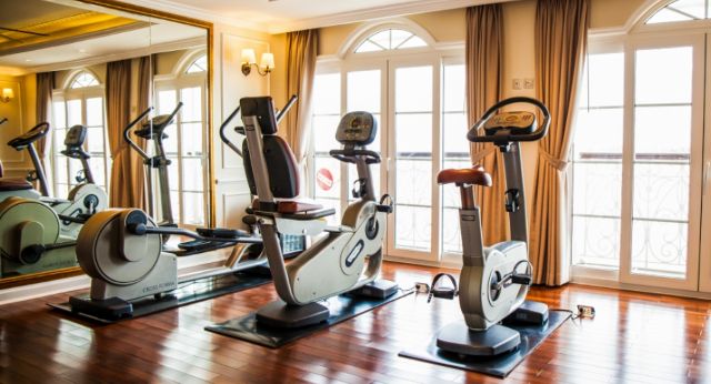 Fitness area equipped with the most modern equipment