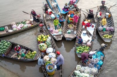 Can Tho - Cai Rang floating market - Saigon (B,L)