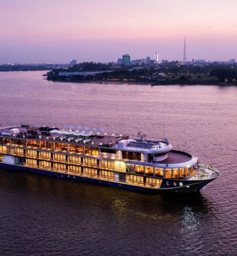 Victoria Mekong Cruise Boat In Mekong River