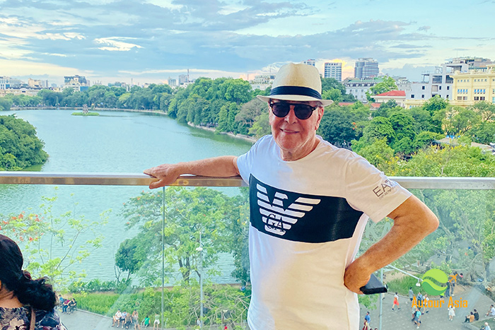 Beautiful view to Hoan Kiem Lake Hanoi