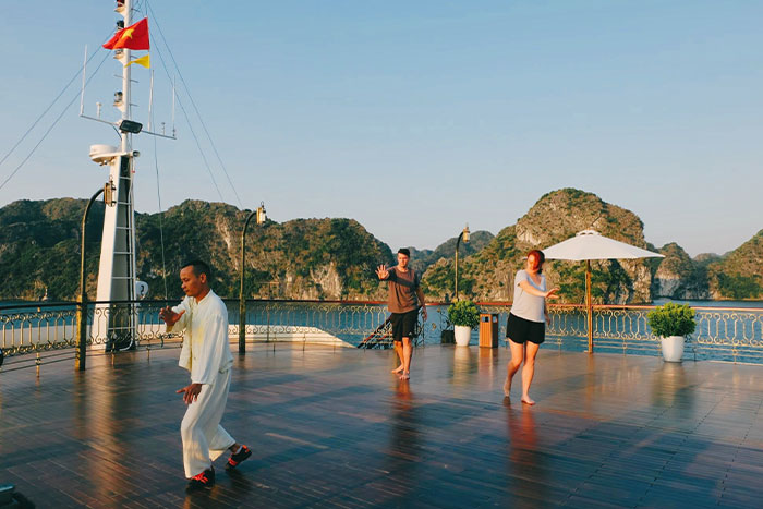 Take a Tai Chi on the sundeck