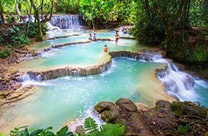 LUANG PRABANG – PAK OU CAVE - KUANG SI WATERFALL (B)