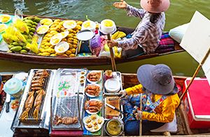 Floating Market & Royal Grand Palace (B; L)