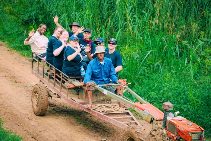 Countryside ride on a 2-day agricultural tour in Cambodia