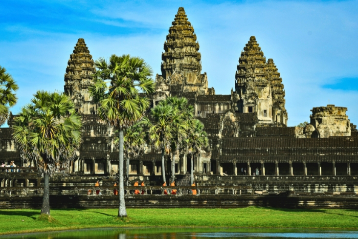 Angkor Wat reflecting Khmer architectural heritage