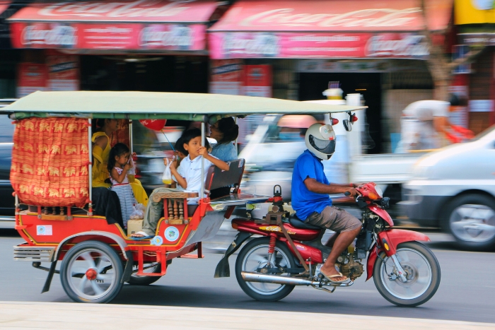 Tuk-tuks fit a modest Cambodia travel budget perfectly