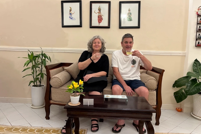 Happy client at Lemongrass Garden – traditional Khmer massage Battambang