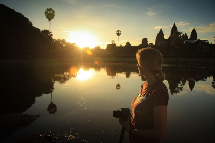 Angkor Wat, one of the sunny places to visit in February in Cambodia