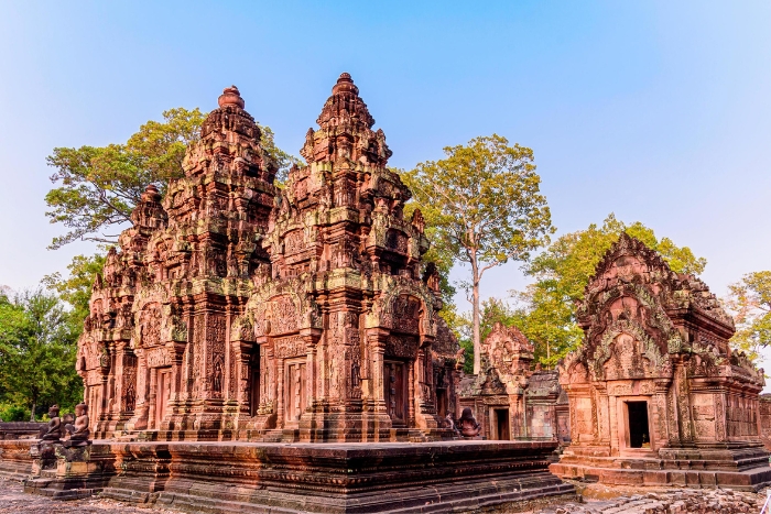 Banteay Srei Temple, famous for its 10th century pink sandstone sculptures