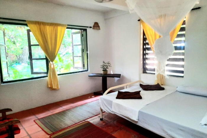 Peaceful room in the heart of nature at Jungle House in Kep