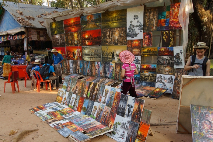 Cambodian Paintings as Souvenirs in Phnom Penh