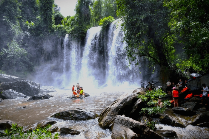 Phnom Kulen waterfall during your Cambodia 2-week itinerary
