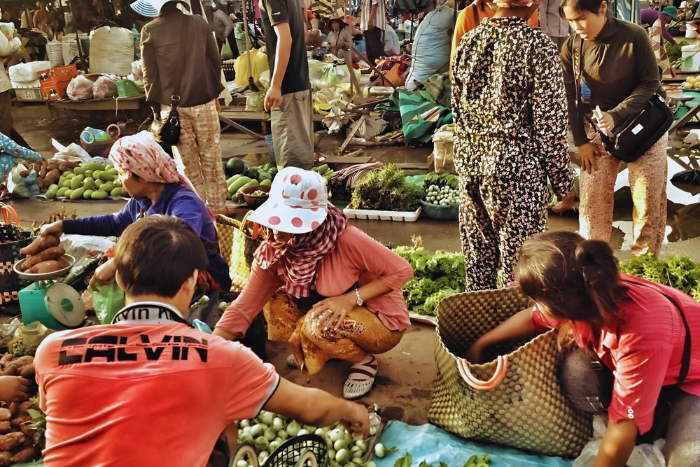 Authentic stop at a local market