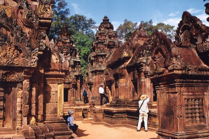 Known as the “pink jewel of Angkor,” Banteay Srei is also a must-see spot on any Angkor Wat tour