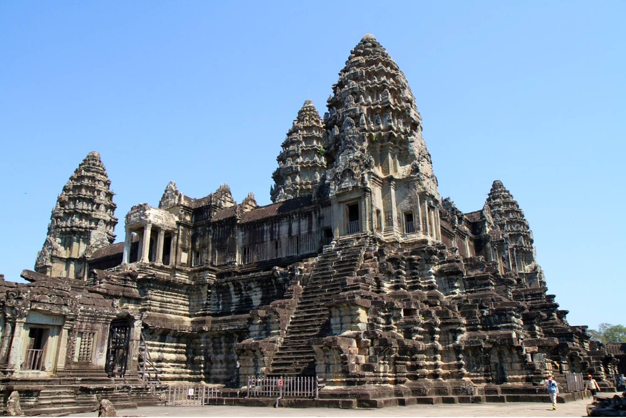 Angkor Wat - its towers are featured on the Cambodian flag