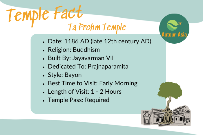 Temple fact about Ta Prohm temple 