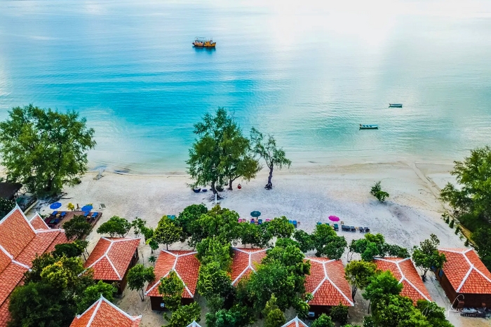 Peaceful beachfront view at Sol Beach Resort