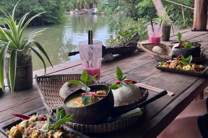 Dine in a riverside setting at Natural Kitchen