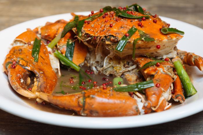 Kampot pepper crab, one of the best specialties in Sihanoukville