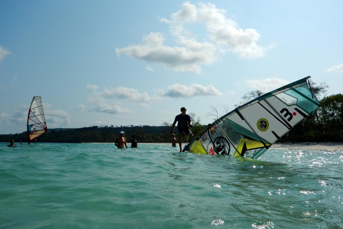 Windsurfing, an interesting activity in Koh Rong