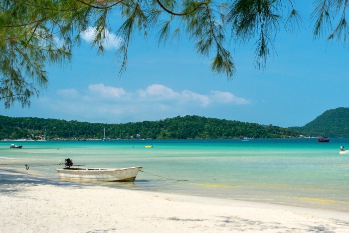Saracen Bay beach in Koh Rong Samloen island