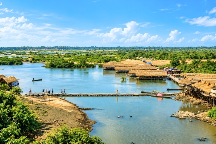 Rural tourism in Cambodia along the Mekong in Kratie