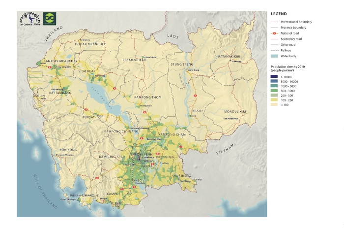 The population is mainly concentrated in major cities and lowland areas