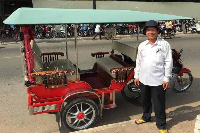 Taking a tuk-tuk in Cambodia is a great way to explore the streets and local life