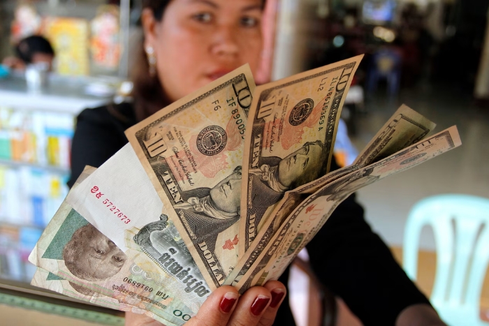 Cash payment with Cambodian currency is most common in Cambodia