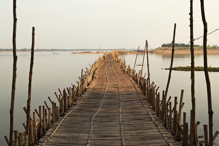 Things to do in Central Cambodia? Koh Paen Bamboo Bridge