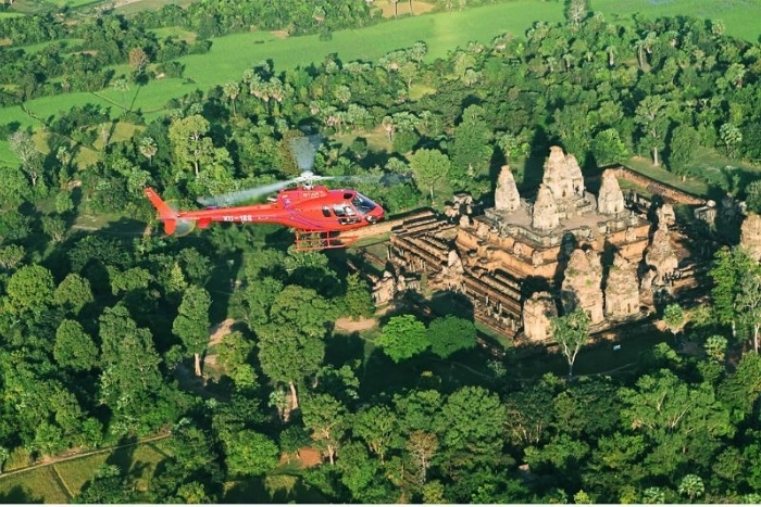 Helicopter tour of the Angkor Temples