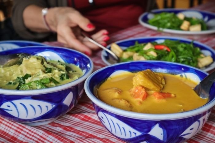 Enjoy a family meal prepared with fresh farm produce
