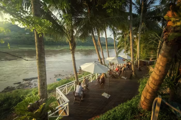 The Belle Rive Boutique Hotel boasts stunning Mekong views in an elegant setting.