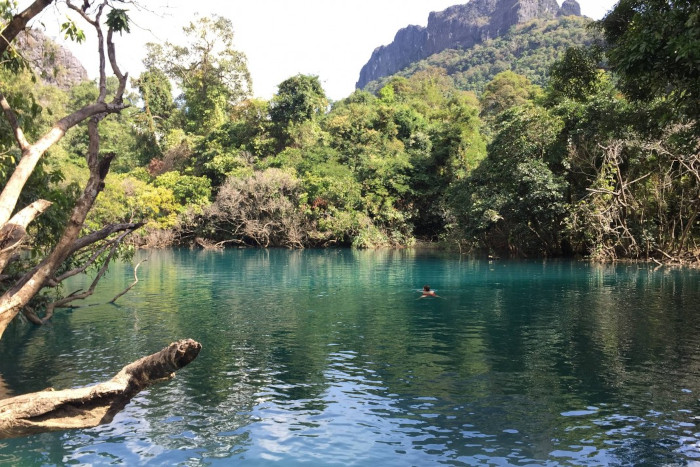 Last day relaxing with Khun Long Lake to end your 4-day Thakhek Loop trip