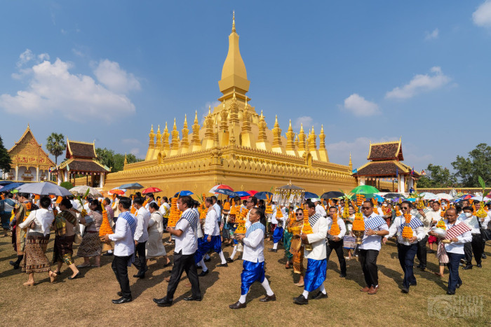 Pha That Luang: The golden stupa, a highlight of Central Laos