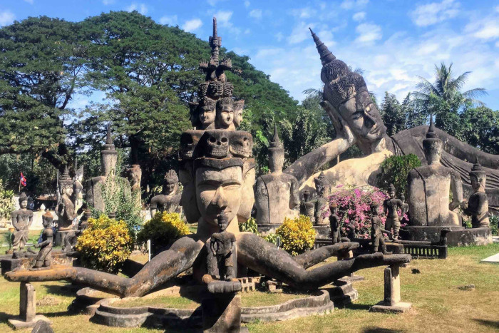 Buddha Park is a Laos must-see with family, offering stunning sculptures