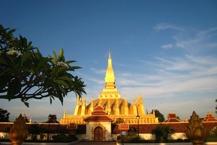 Visit That Luang, the national symbol of Laos, during your laos travel itinerary 10 days.