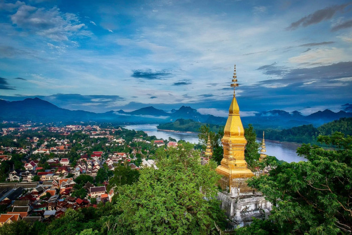 Stunning views from Mount Phousi - iconic to Northern Laos travel