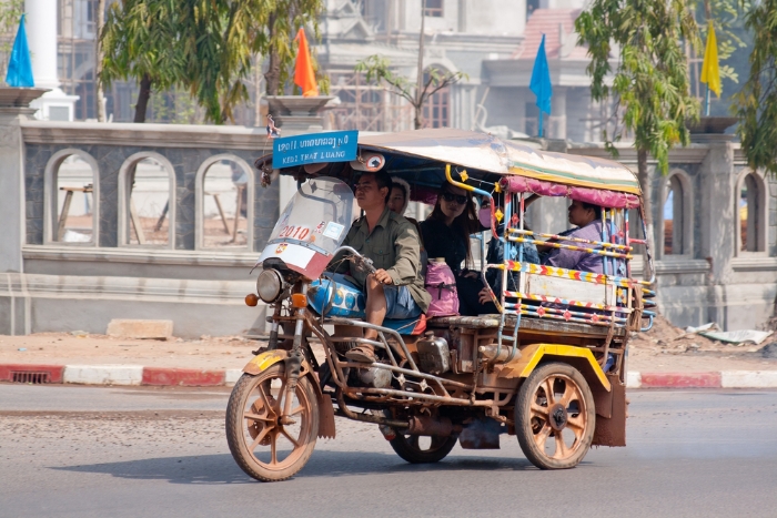 Tuk-tuks - the best way to travel around in Laos
