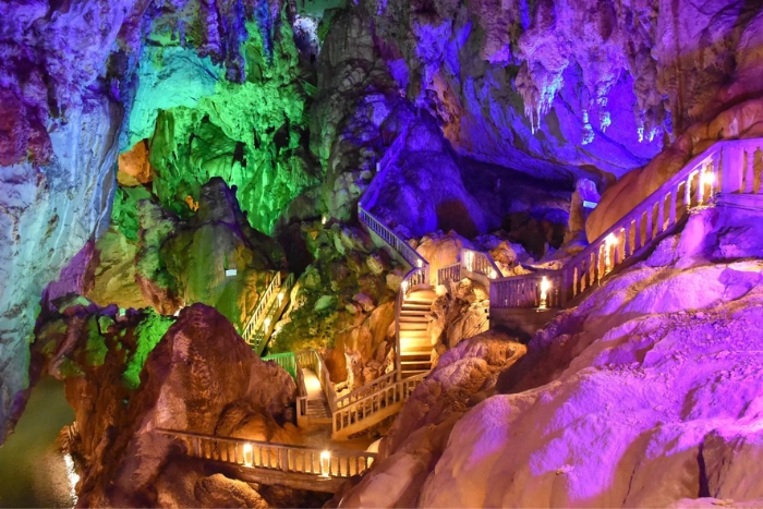 Admire Nang Aen Cave, one of the things to do in central Laos with family