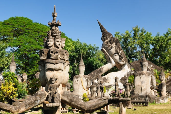Wat Xieng Khuan, a destination for your family trip in central Laos