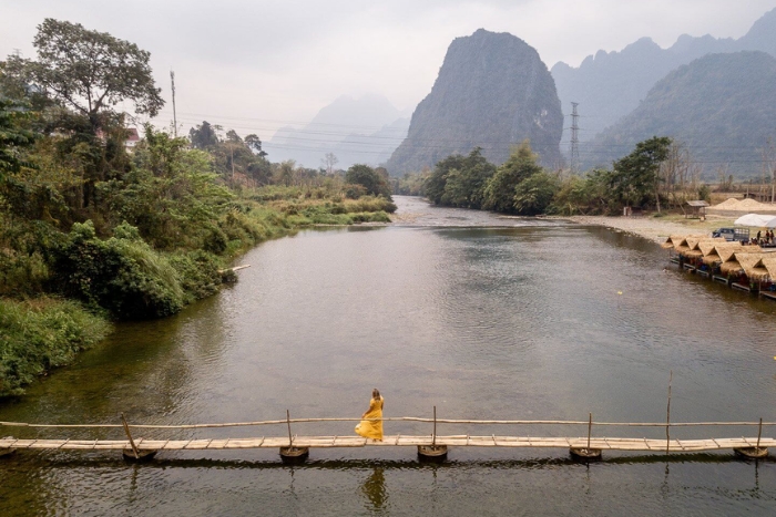 Rice fields of Phatang for those who want to visit central Laos with family