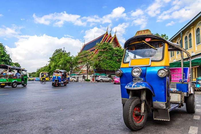 Tuk-Tuk, a very popular means of transport in Champasak