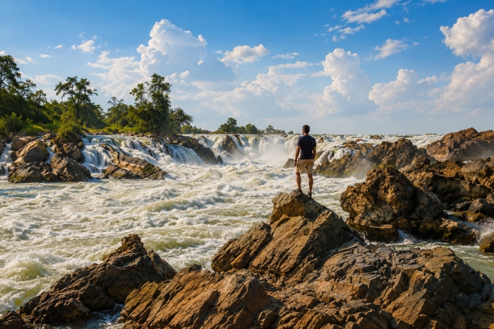 A striking natural spectacle at Khone Phapheng Falls