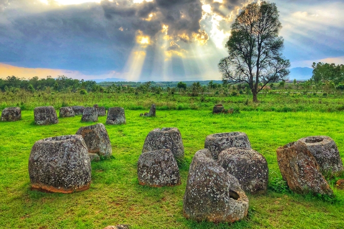 Don't miss a visit to the Plain of Jars during 2 weeks in Laos in August