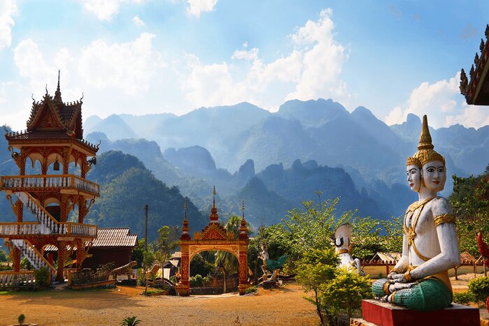 Laos is a perfect choice for many tourists with many famous architectural works.